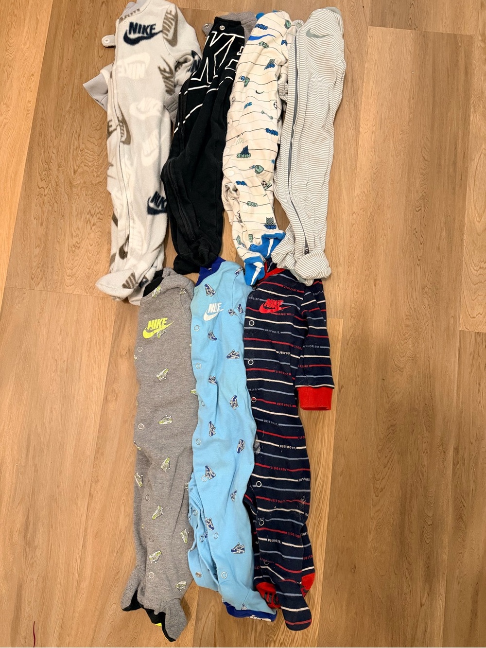 Nike Kids Pajama Bundle - White, Black, Gray, Blue, Navy, Red